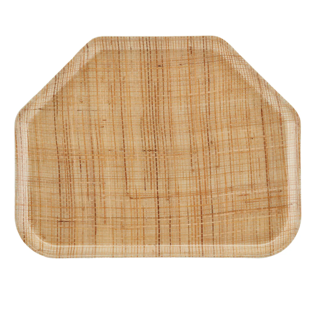 Cambro 1422TR204 Trapezoid Tray, 14" x 22" Fiberglass, Wood Color, NSF, Dishwasher Safe, Made in USA
