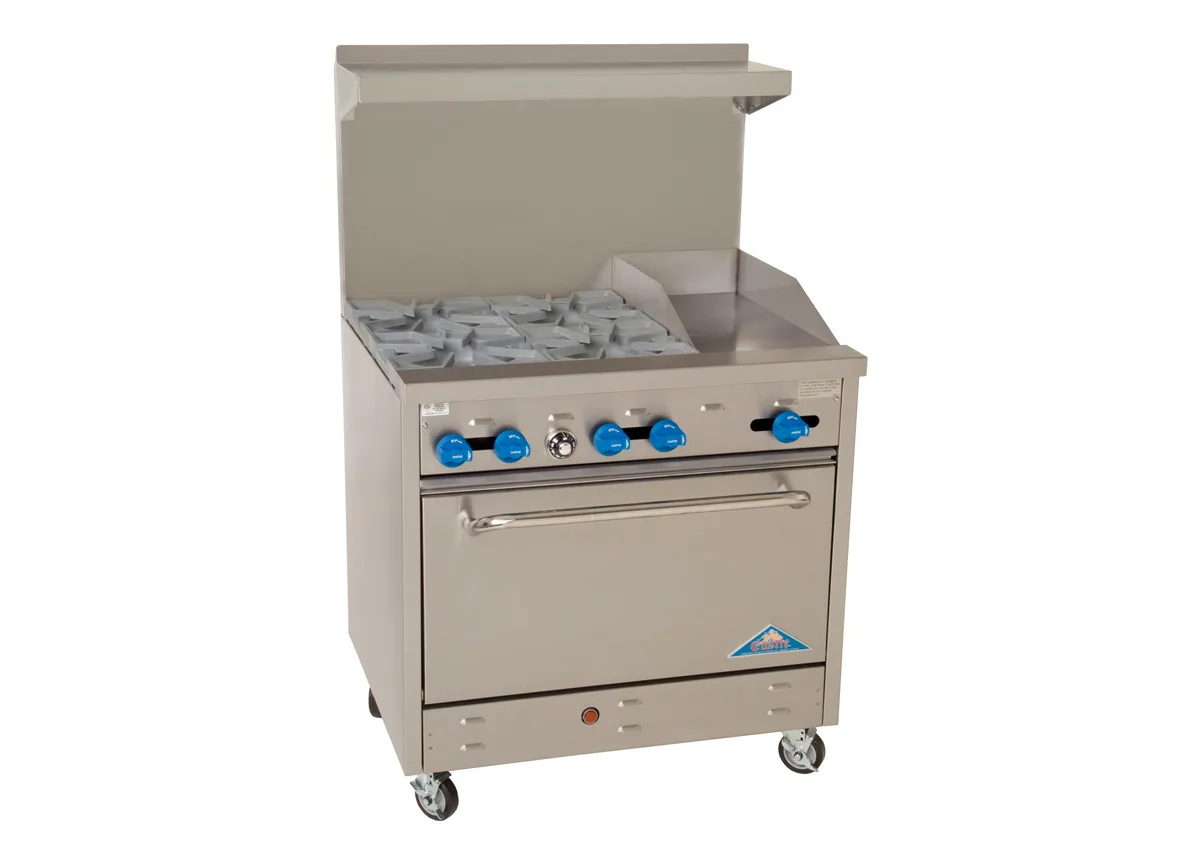 Comstock-Castle F330-12 36" Gas Range w/ (4) Burners, 12" Griddle, (1) Standard Oven, 146.000 BTU