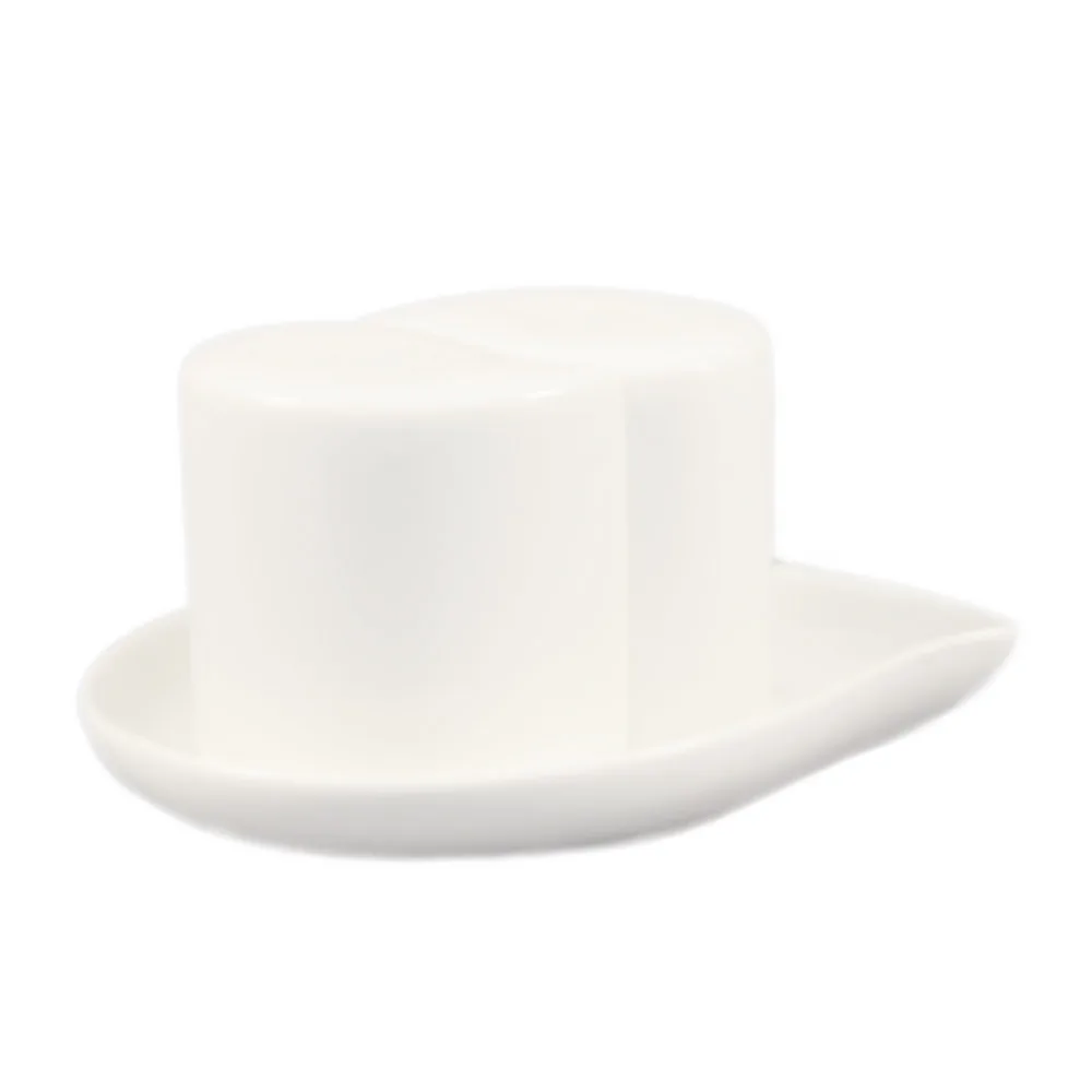 CAC China PSP-3 Salt & Pepper Shaker Set, Shakers 2-3/4" H, Saucer 5-7/8" L, Porcelain - Set