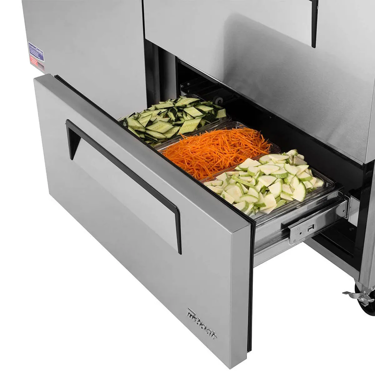 Turbo Air TUR-60SD-D2-N 60" Undercounter Refrigerator, Stainless Steel, 17 cu ft, 1 Door 2 Drawers