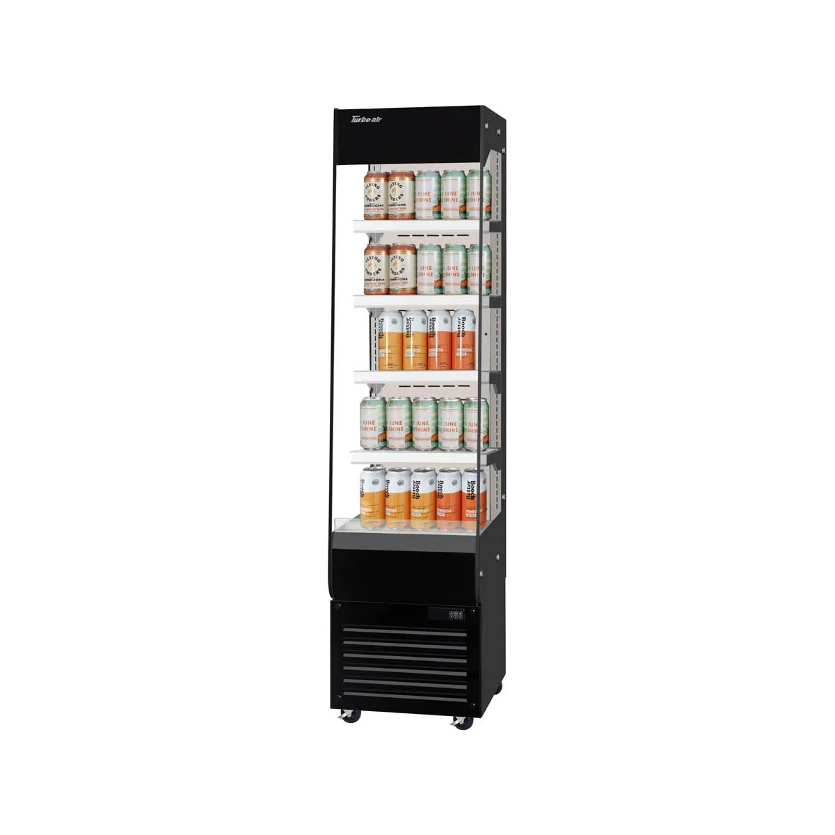 Turbo Air TOM20-75N-W(B) 19" Vertical Open Air Merchandiser, Self-Contained, 4 Shelves