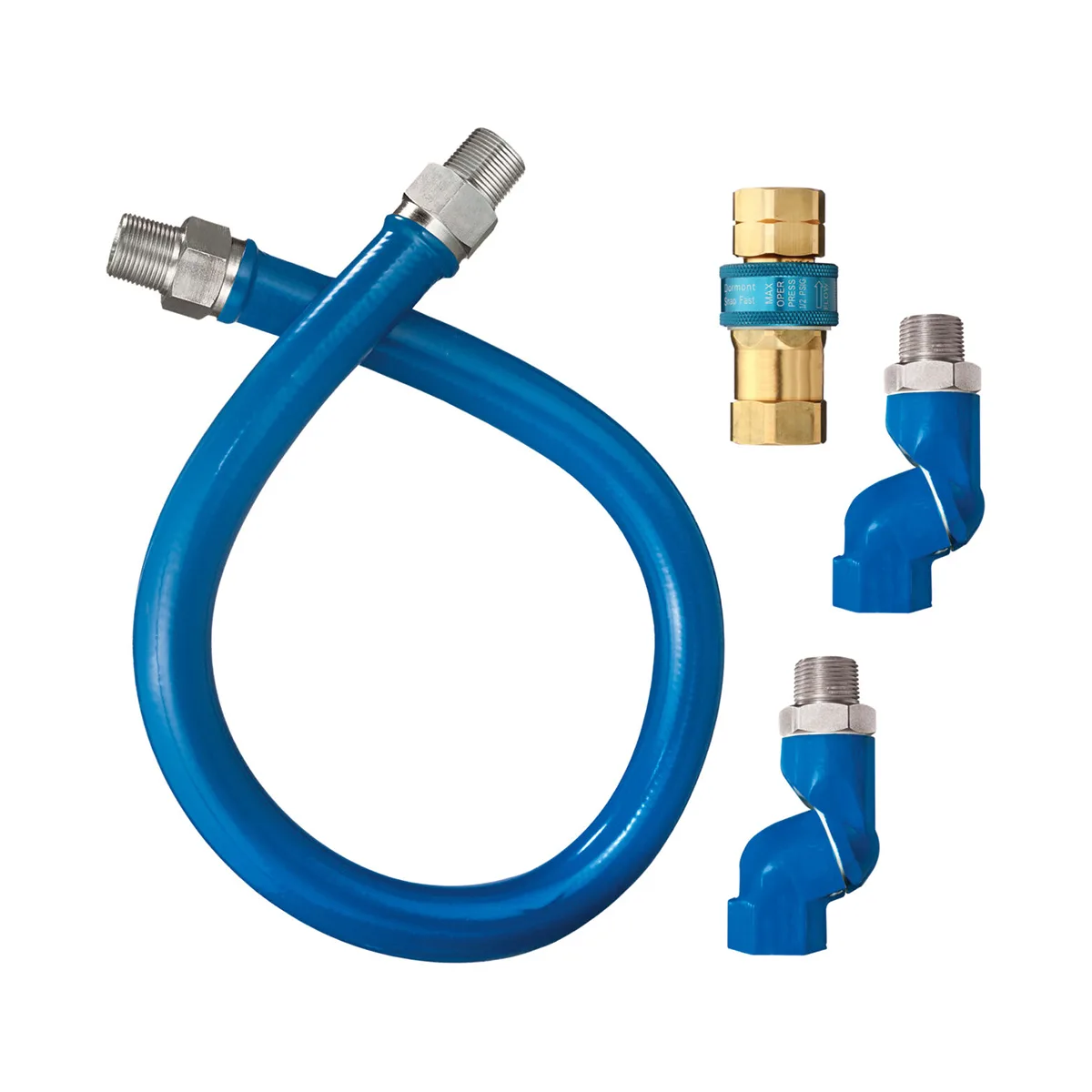 Dormont 16100BPQ2S72 SnapFast 72" Gas Connector Kit w/ Double Swivel MAX, 1" Diameter