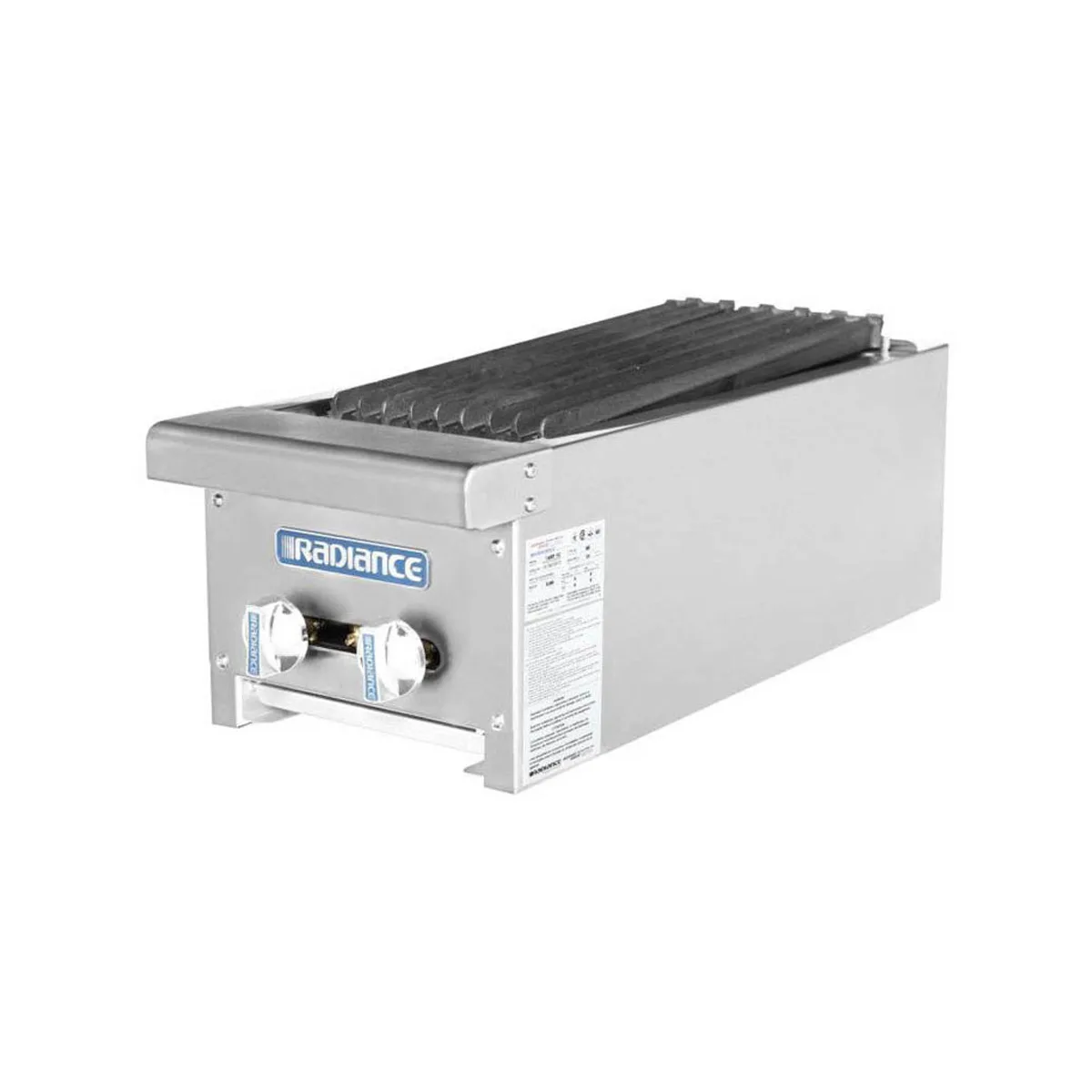 Turbo Air TARB-12 12" Countertop Gas Radiant Charbroiler w/ (2) Burners, 30.000 BTU