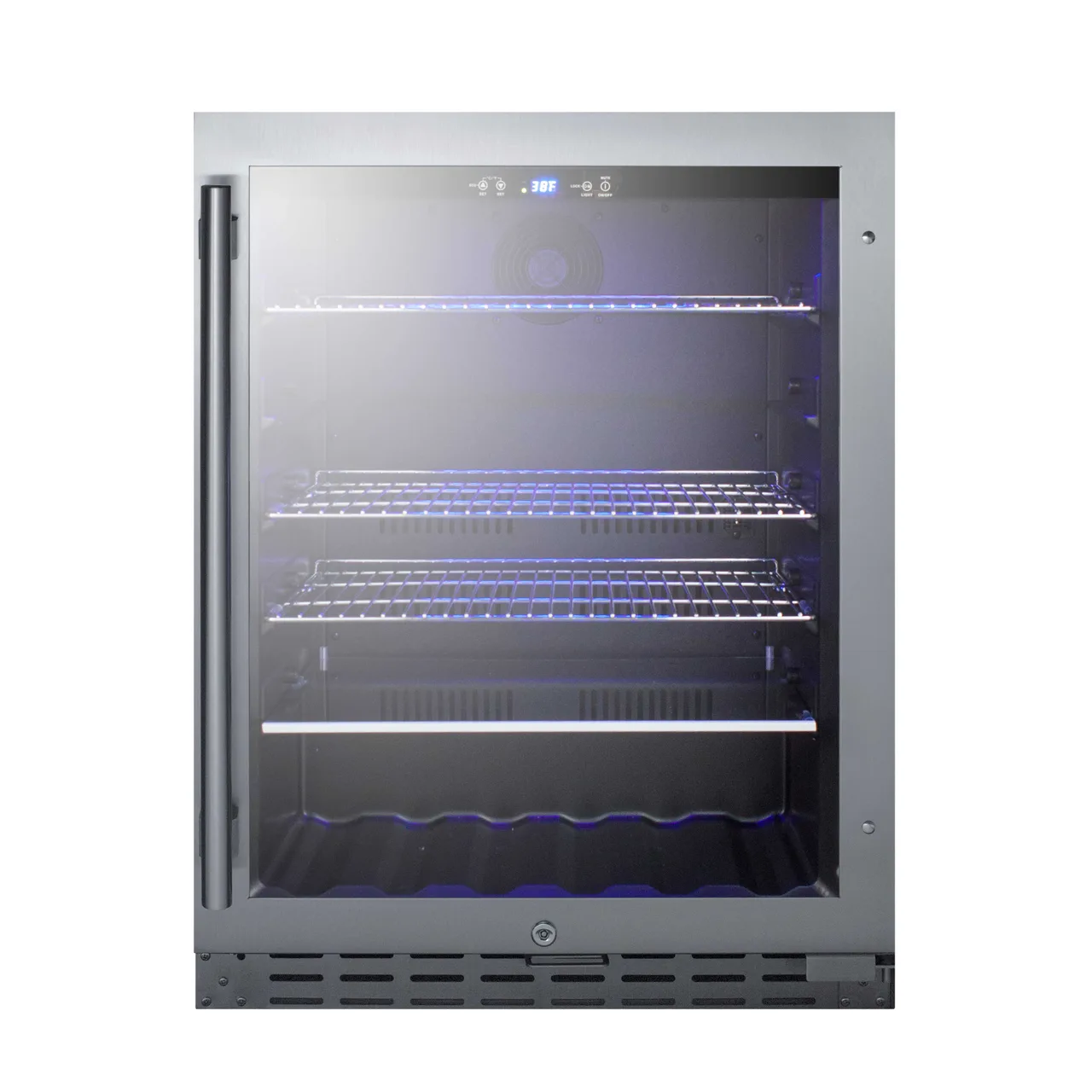 Summit ALBV2466 23-1/2" Countertop Beverage Merchandiser Refrigerator in Black, 4.2 cu. ft.
