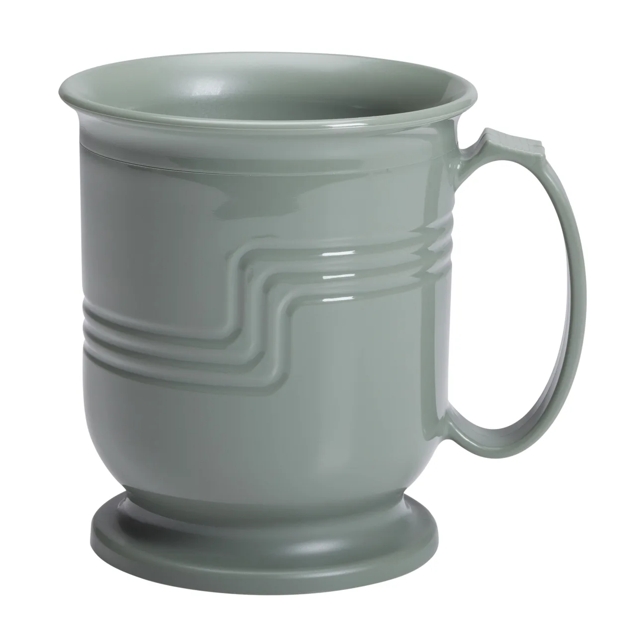 Cambro MDSM8447 Shoreline Mug, 8 oz, 4½" Dia x 4" H, Green Meadow Polypropylene, Dishwasher Safe