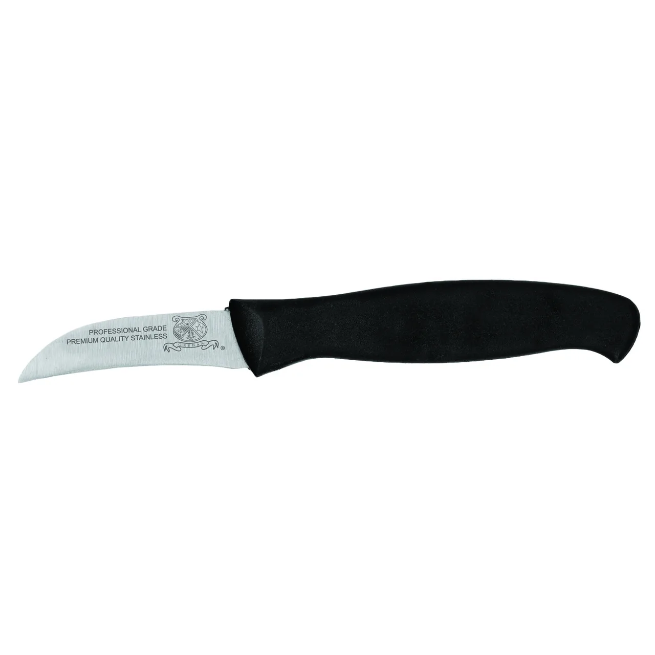 Omcan USA 12475 Turning Knife – 2½" Blade, 3" Length, Stamped Black Handle, Steel Blade, Greban