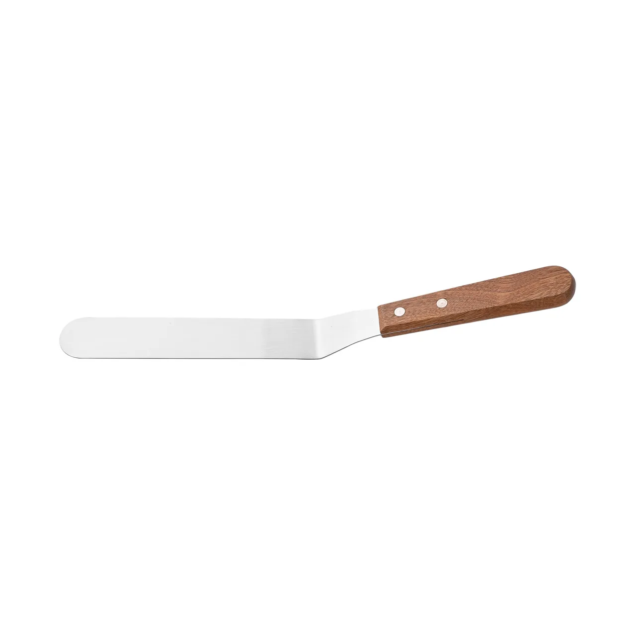CAC China TNRW-7SP Commercial Spatula, 6-1/2"L, Stainless Steel with Wood Handle