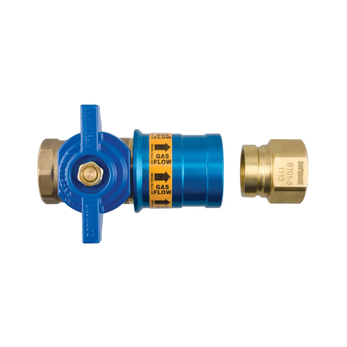 Dormont CF-100 Quick Disconnect Coupler – 1" Safety Quik® QDV Water Appliance Connector / Brass