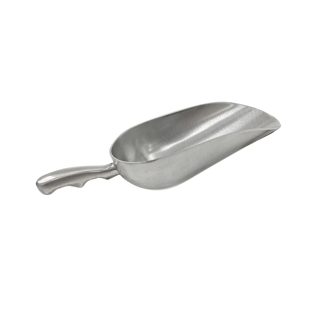 CAC China ALSC-24 Ice Scoop, 24 oz., Curved Handle, Aluminum, NSF Approved
