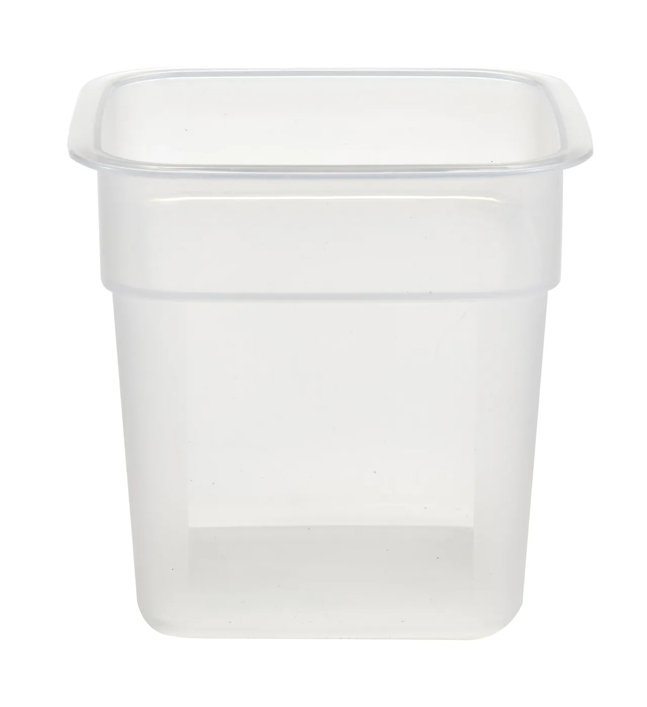 Cambro 1SFSPROPP190 1‑Quart Square Food Container, 4.9" L×4.9" W×4.6" H, Polypropylene