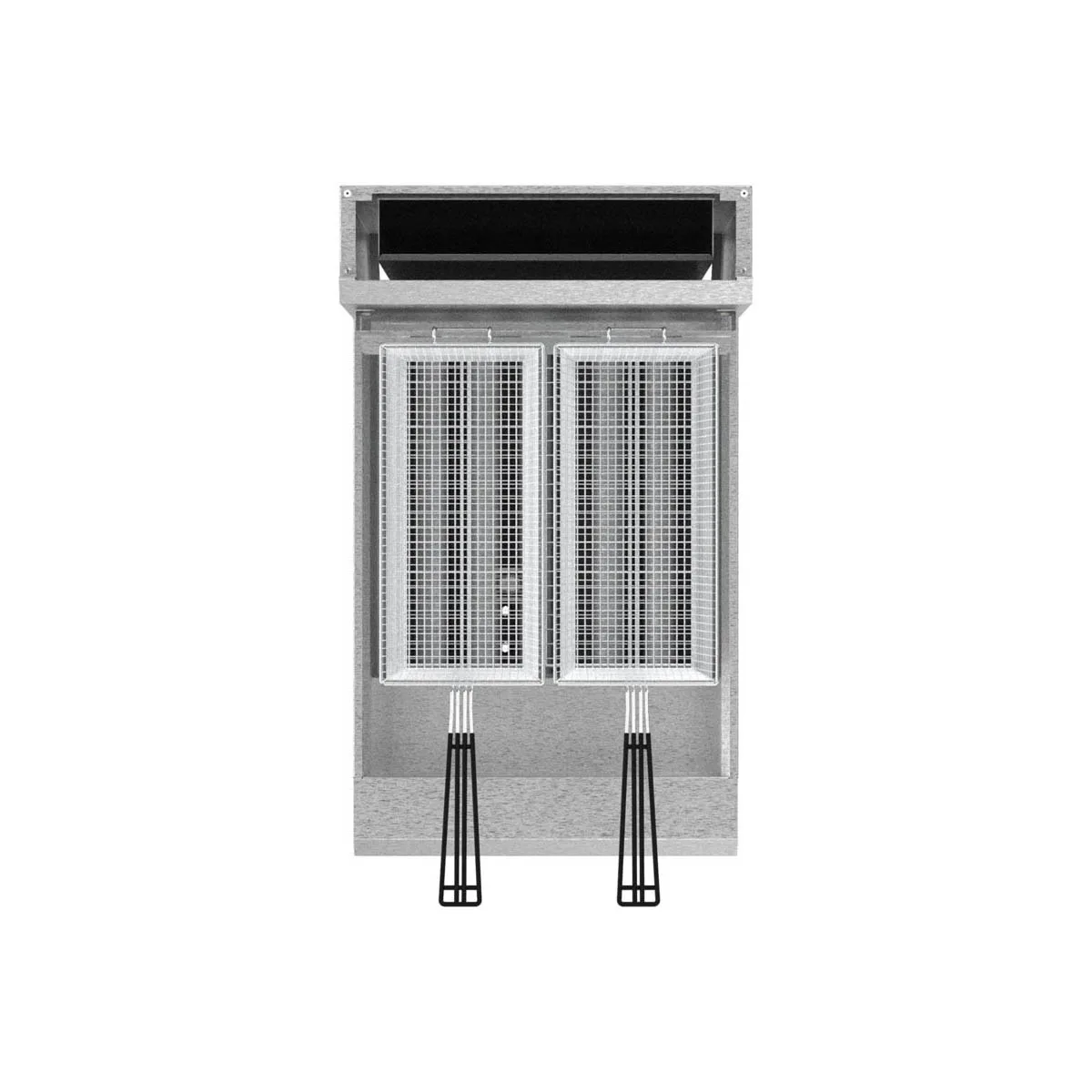 Serv-Ware SS-SGF-70L Floor Model LP Gas Full Pot Fryer, 75 lbs, 150.000 BTU