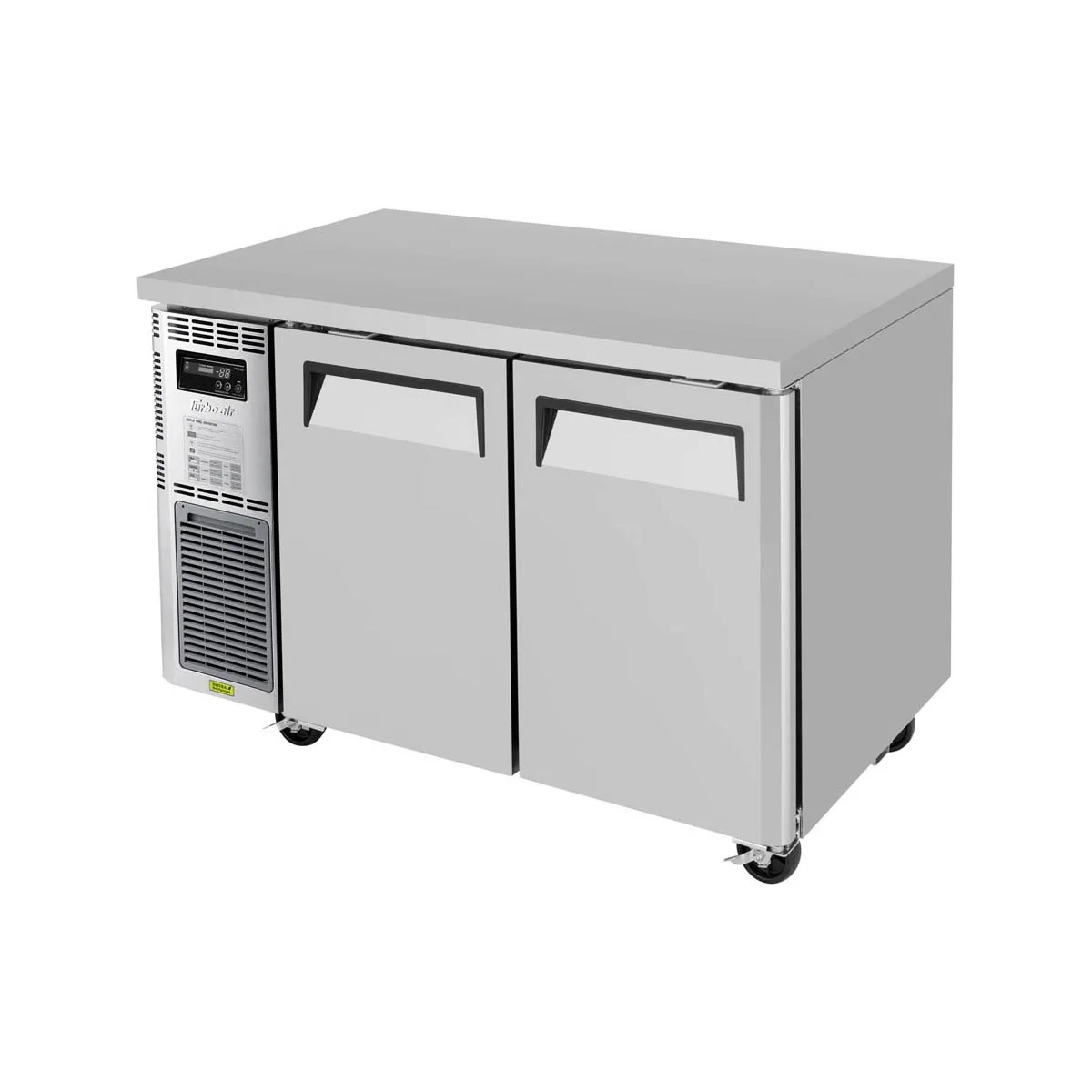 Turbo Air JUF-48-N 48" 2-Door Undercounter Freezer, Stainless Steel Exterior, Side‑Mount, 9.93 cu. ft.