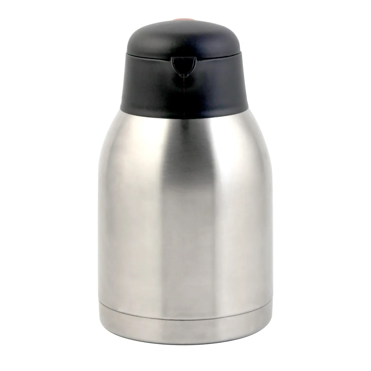 CAC China SSCF-21 Double‑Walled Carafe, 2.1 L (71 oz) Stainless Steel 12‑Hour Retention Thumb Lever