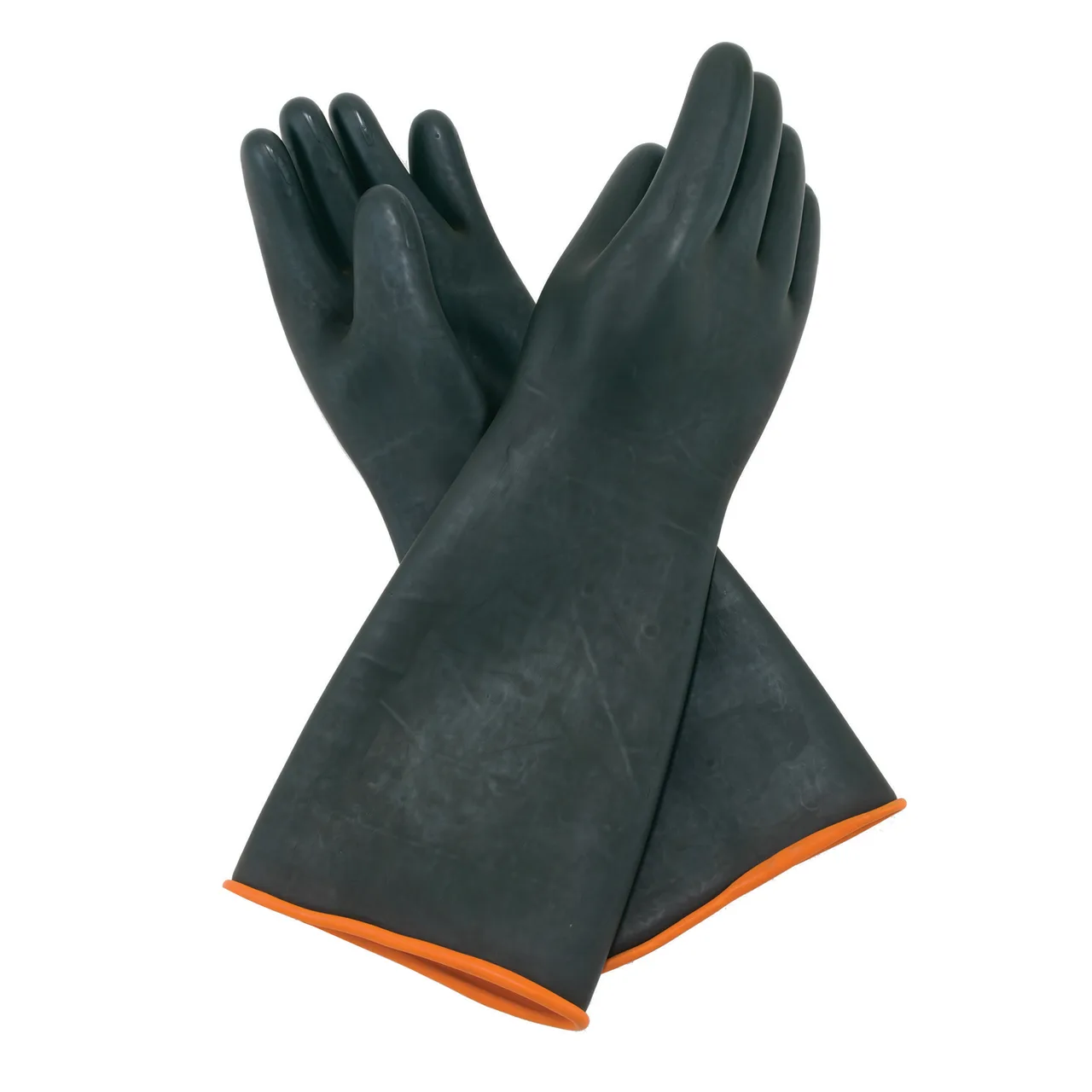 Winco NLGH-18 Duty Natural Latex Gloves, One Size 10-1/2" x 18-1/2", 600 g, 18" Length - 1 Pair