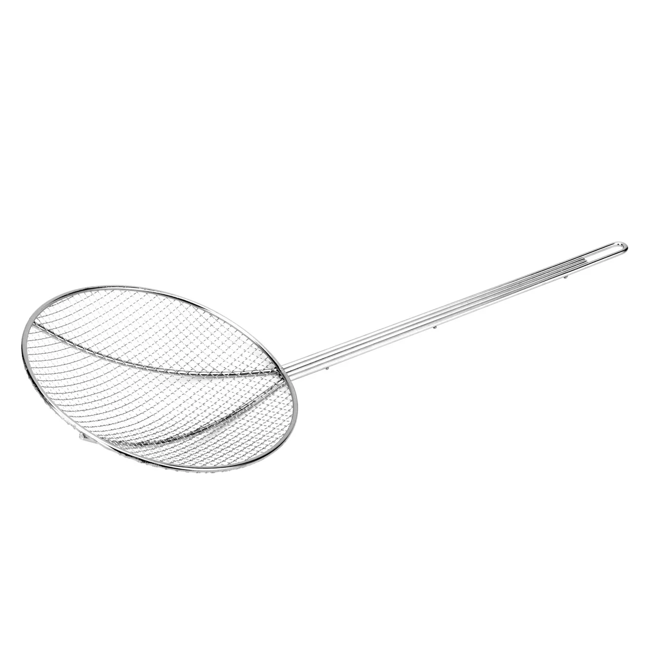 CAC China SKWR-12 Wire Skimmer, 12" Diameter Round Bowl, Nickel-Plated, Coarse Mesh