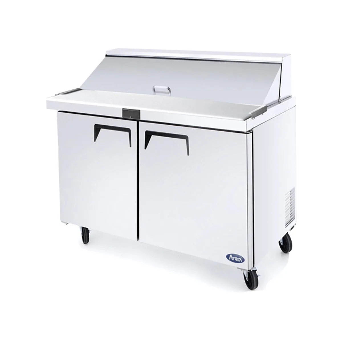 Atosa USA MSF8306GR 48" Two Section Mega Top Sandwich/Salad Prep Table w/ 2 Doors, 18 Pans
