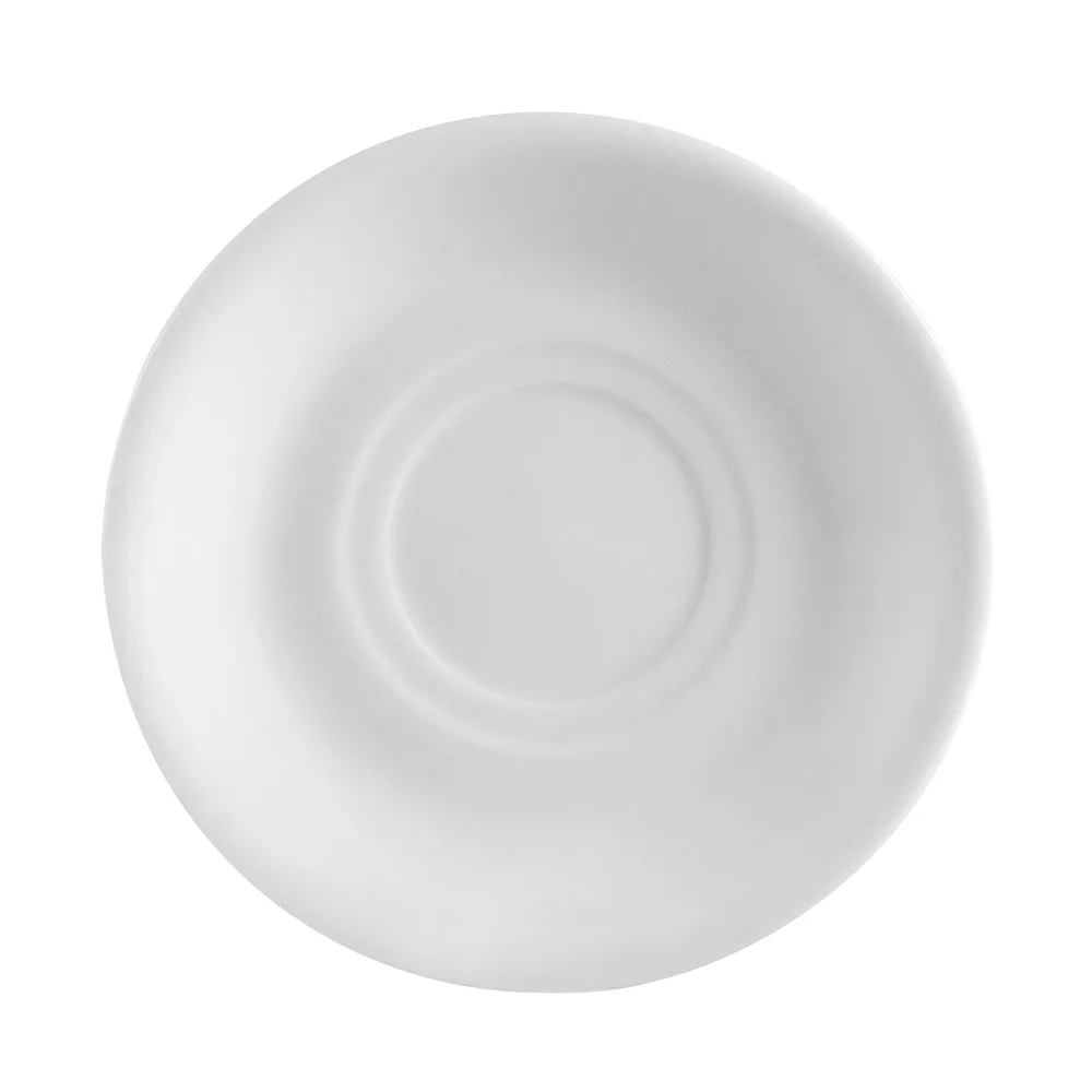 CAC China RCN-2 Clinton Saucer, 6" Diameter x 1" Height Porcelain White Dishwasher Safe - 1 Dozen