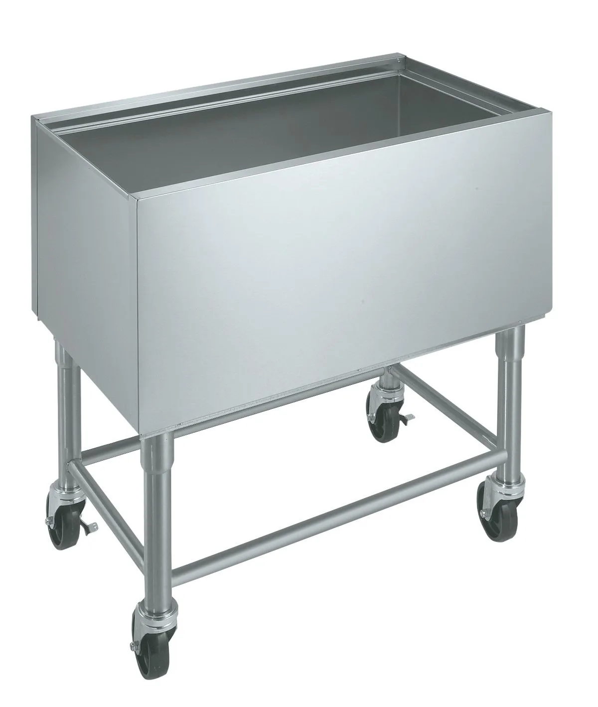 Krowne MB-1836 Stainless Steel Mobile Ice Bin, 116 lb, Silver