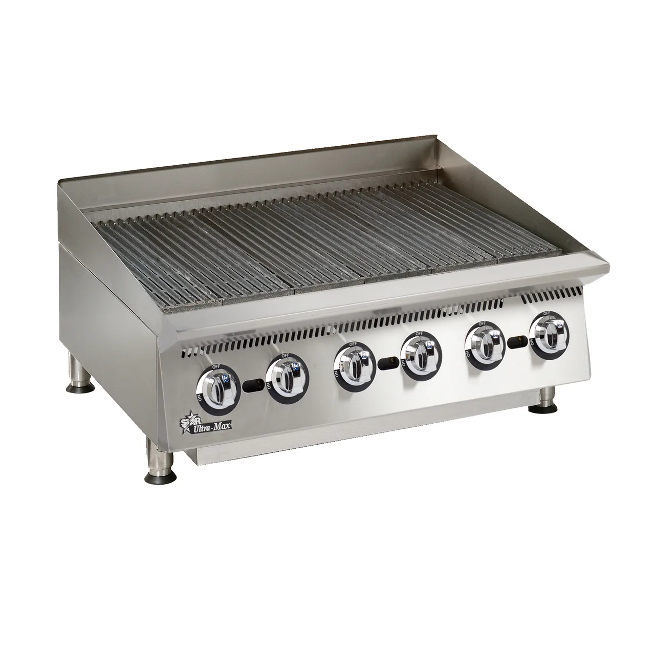 Star 8136RCBB 36" Countertop Gas Radiant Charbroiler w/ (6) Burners, 120.000 BTU