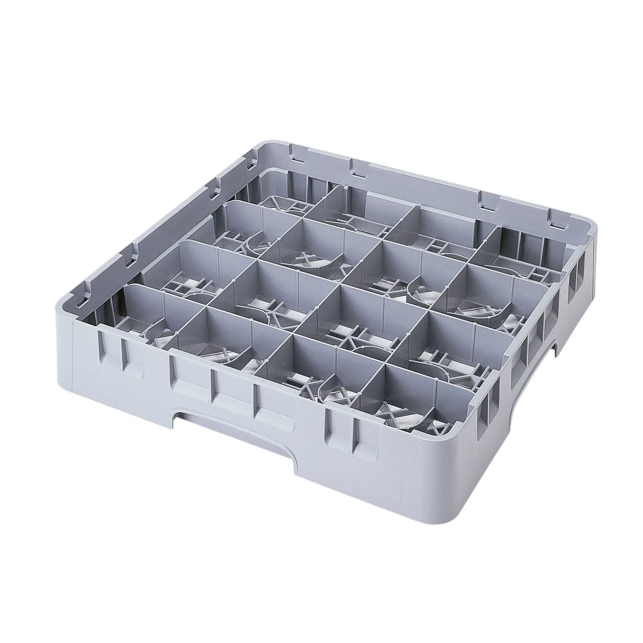 Cambro 16C258151 Camrack Cup Rack, Full Size, Soft Gray, 19-3/4 x 19-3/4, 16 Compartments