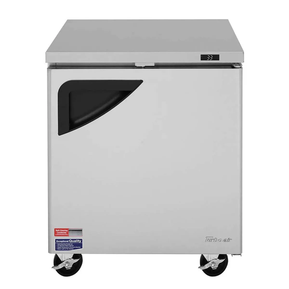Turbo Air TUF-28SD-N 28" 1-Door Undercounter Freezer, Stainless Steel, 6.8 cu. ft.