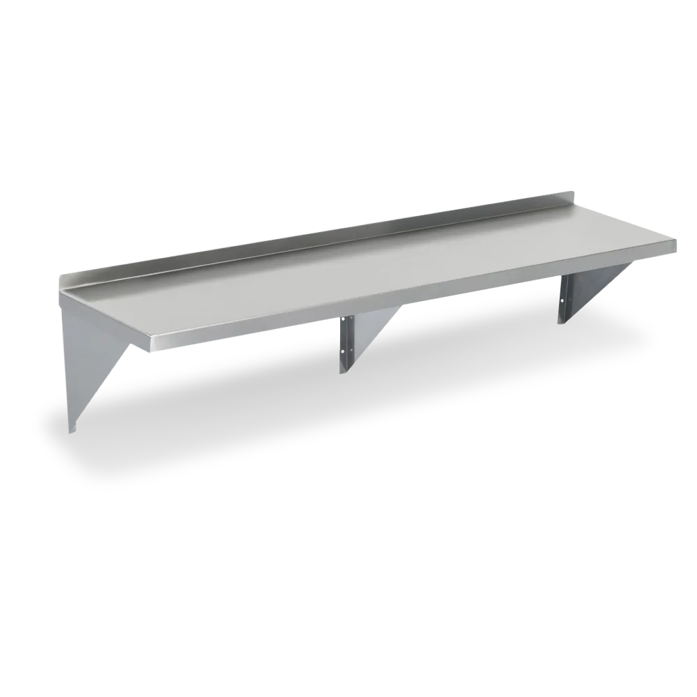 Steel Works SWWS-1672 Wall Mount Stainless Steel Shelf - 72" x 16"