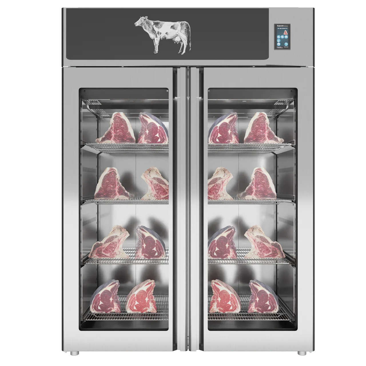 Omcan USA 48043 - Stagionello® Dry Age 3.0 Meat Curing Chamber, 2 glass doors, humidity control