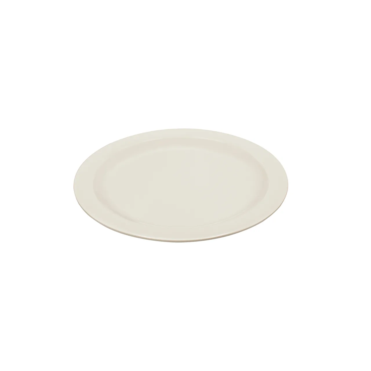 CAC China MLDNR-9 Dwight Plate, 9.75" Diameter Round Ivory Melamine, Narrow Rim - 1 Dozen