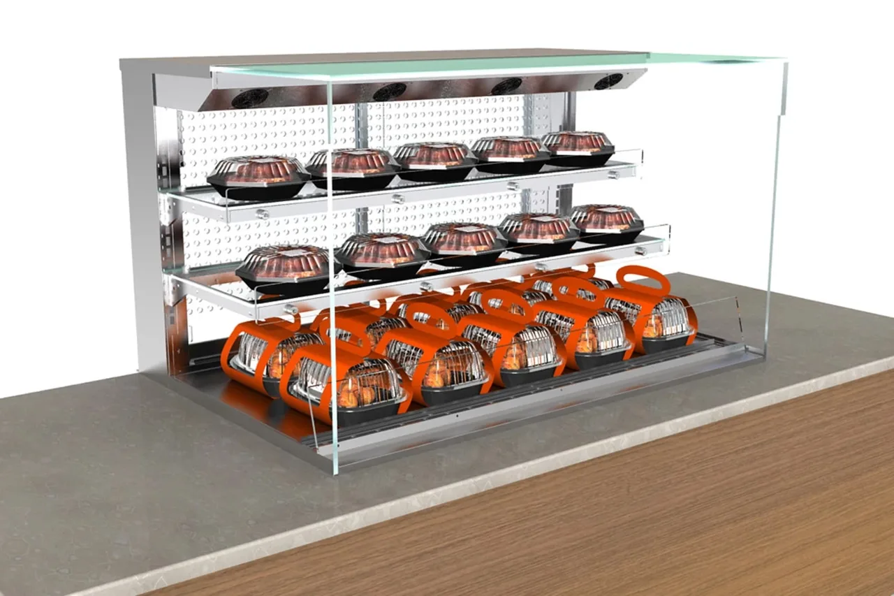 Structural Concepts NE4827HSSV Reveal® Self-Service Heated Slide In Counter Case