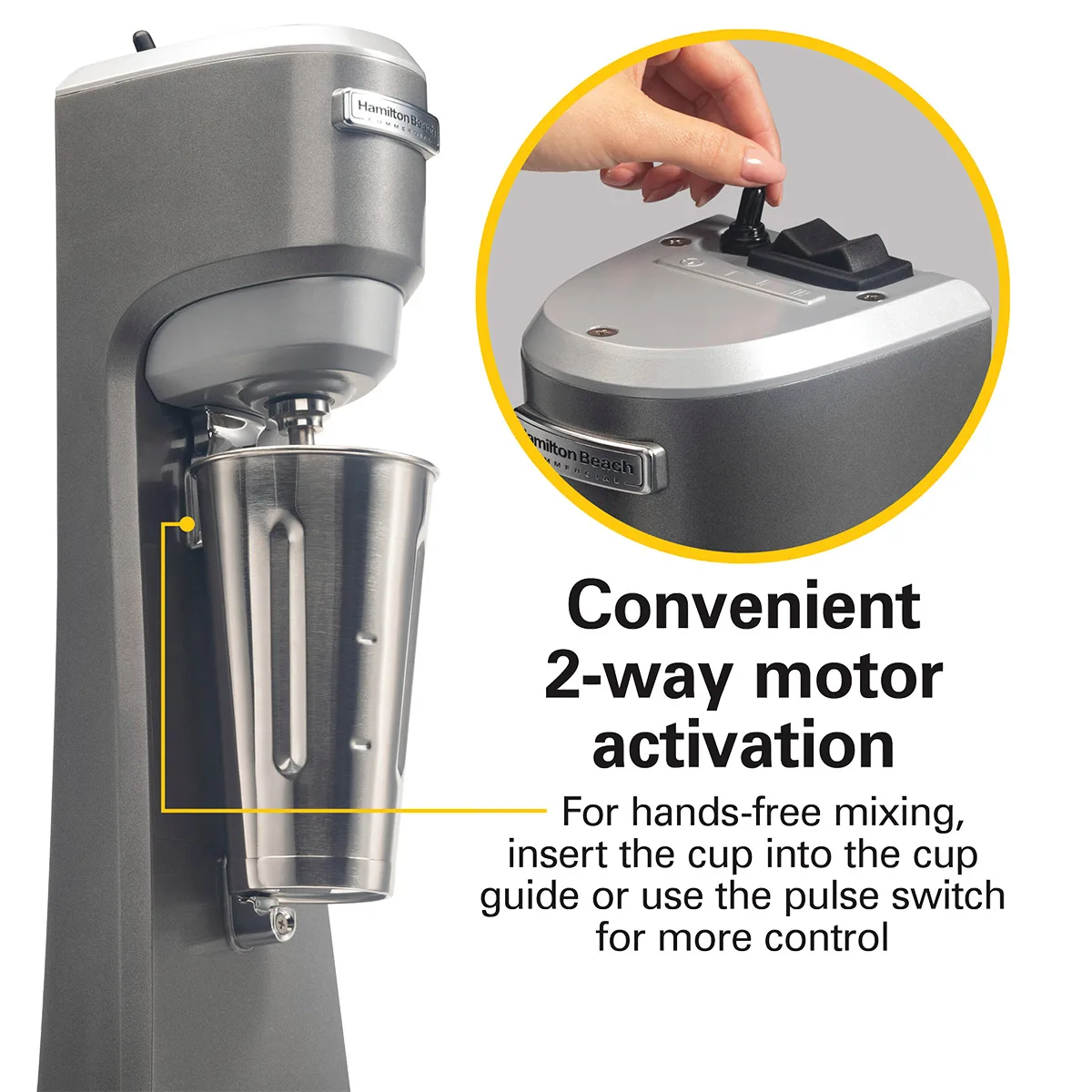 Hamilton Beach HMD200R-CE Single-Spindle Drink / Bar Mixer, (International Use Only)