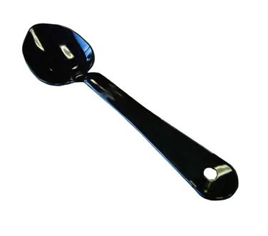 Omcan USA 21789 - 11"-12" Solid Plastic Serving Spoon, Black Handle, Durable Kitchen Hand Tool