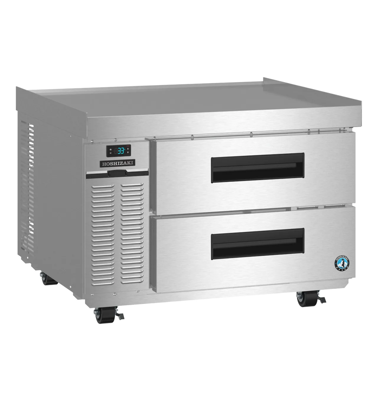 Hoshizaki CR36B-L 36" 2 Drawers Refrigerated Chef Base, Marine Edge Steel Top