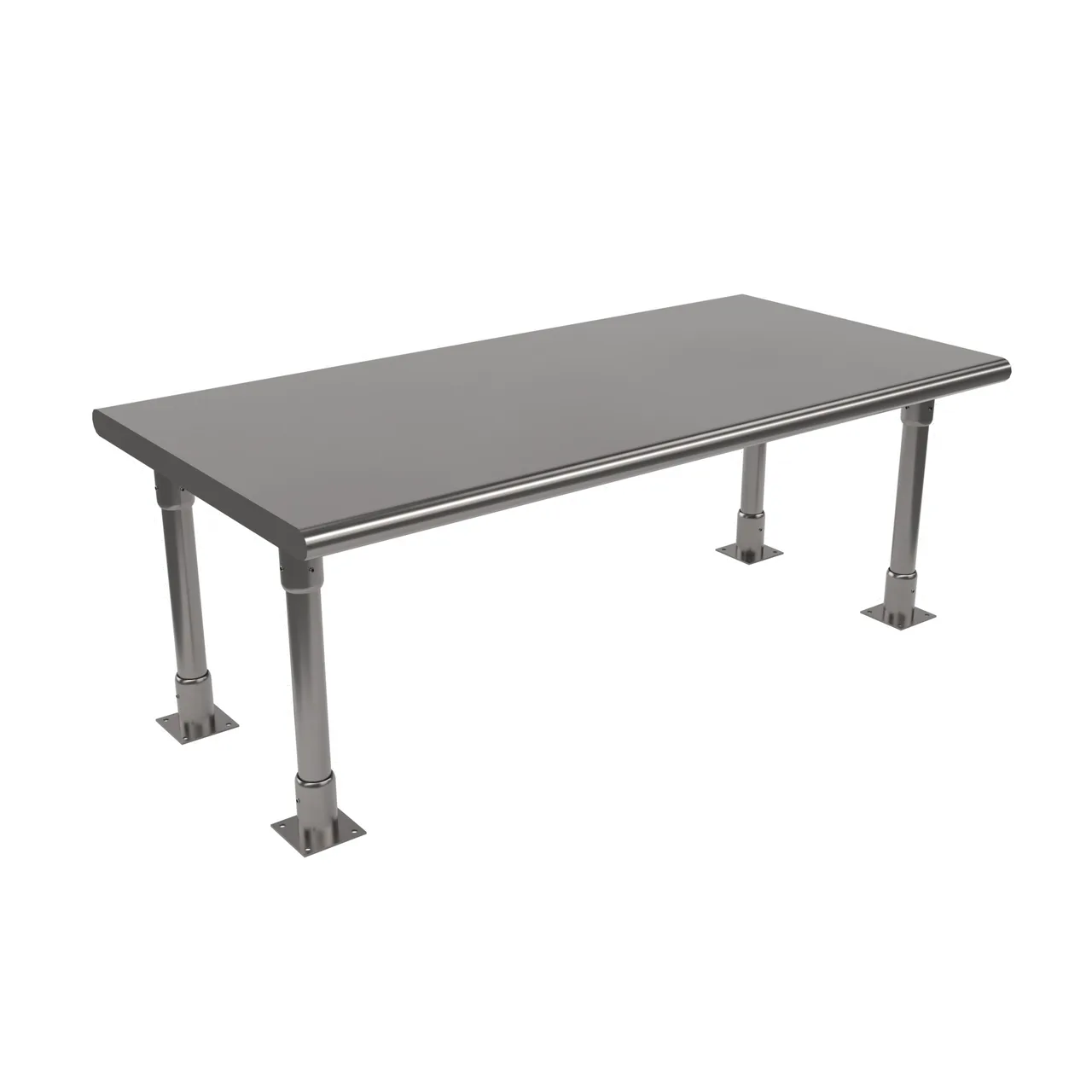 BK Resources BK-OSS-2448BN Single Overshelf, Table Mount, 48"W X 24"D