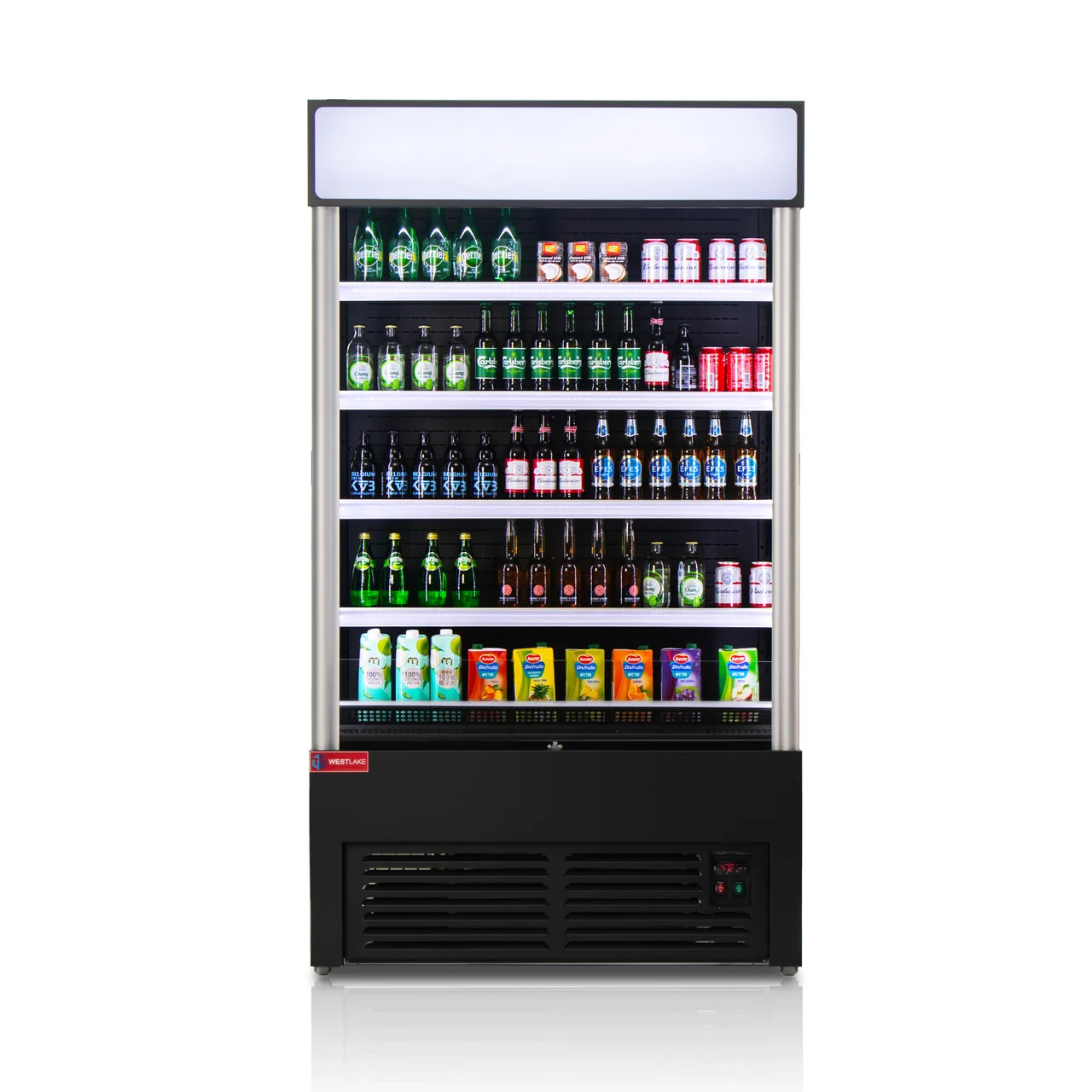 Westlake LD3-2Z-C4 Merchandiser Refrigerator, 24 cu ft, 45.7" W, Steel, Door, LED, R290, 7/8 HP, 115V