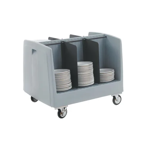 Metro DSD11 Blue Polymer Dish & Tray Cart, Side-Load, 38x32x28, 60 Dishes/Cart, NSF, Microban
