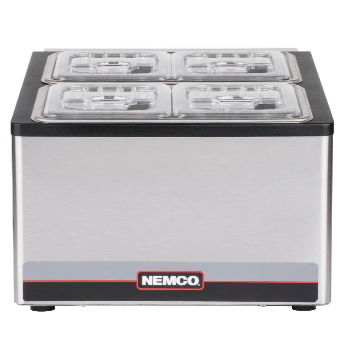 Nemco 9010 17" Cold Condiment Station, 4 Pan Capacity