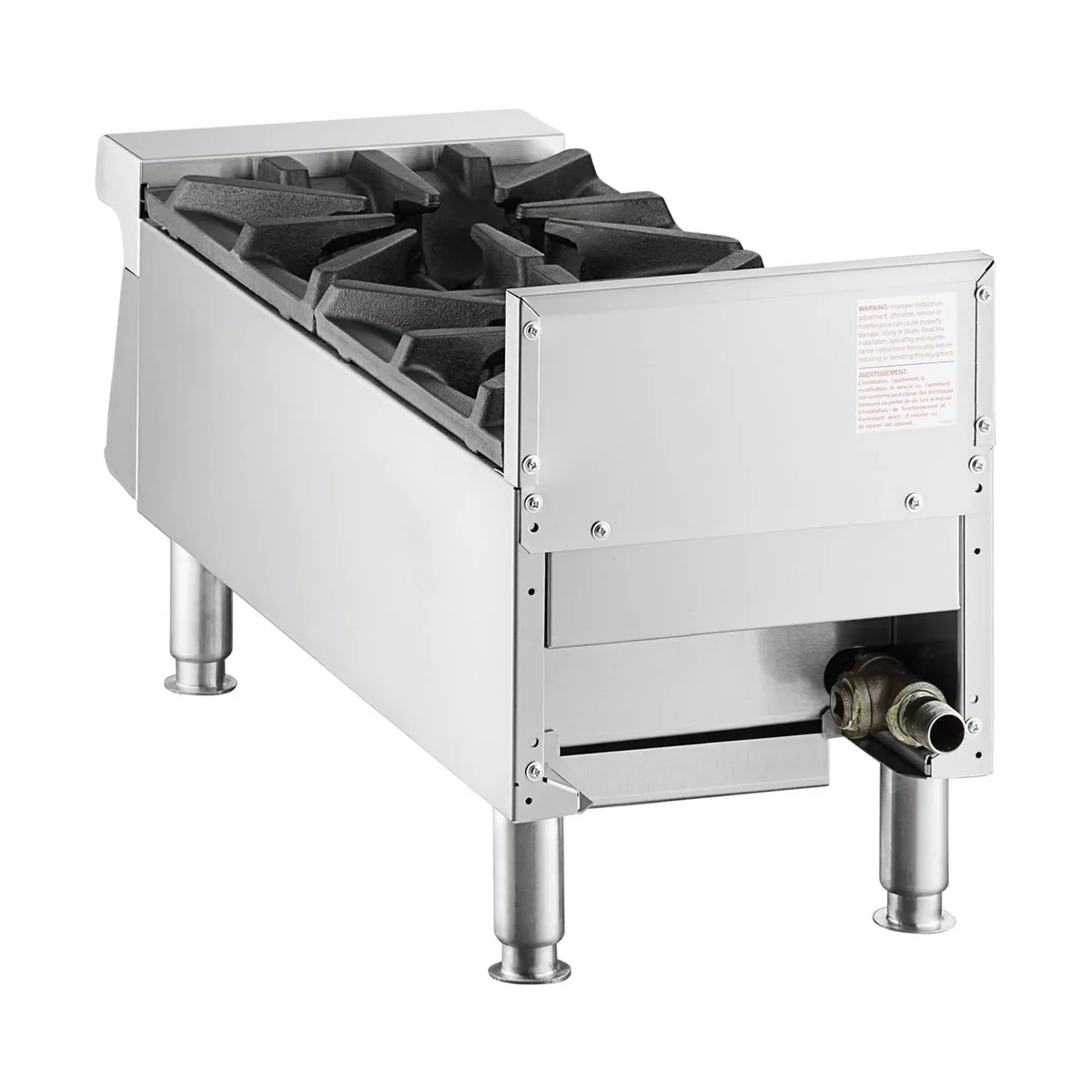 Garland US Range GTOG12-2 12" Countertop Heavy Duty Gas Hotplate with (2) Burners, 60.000 BTU