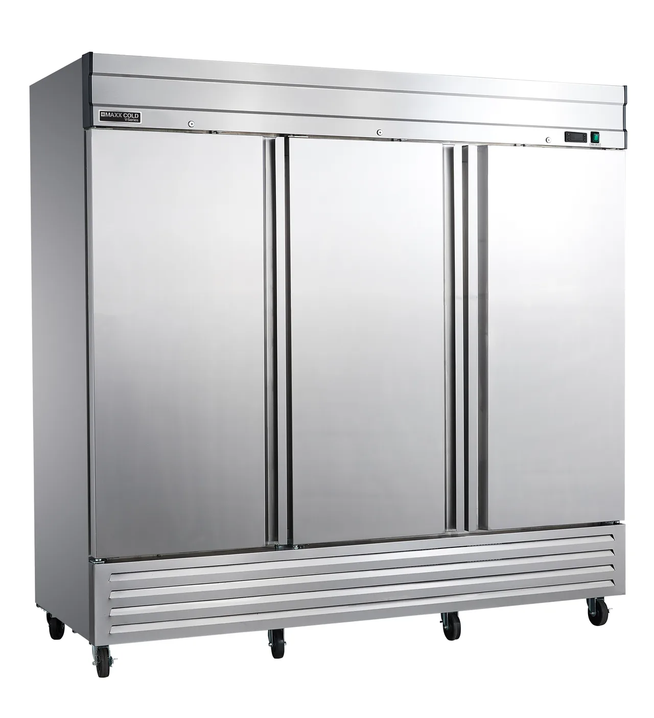 Maxx Cold MVR-72FDHC 81" Three Section Reach-In Freezer w/ 3 Solid Doors, 65 cu. ft.