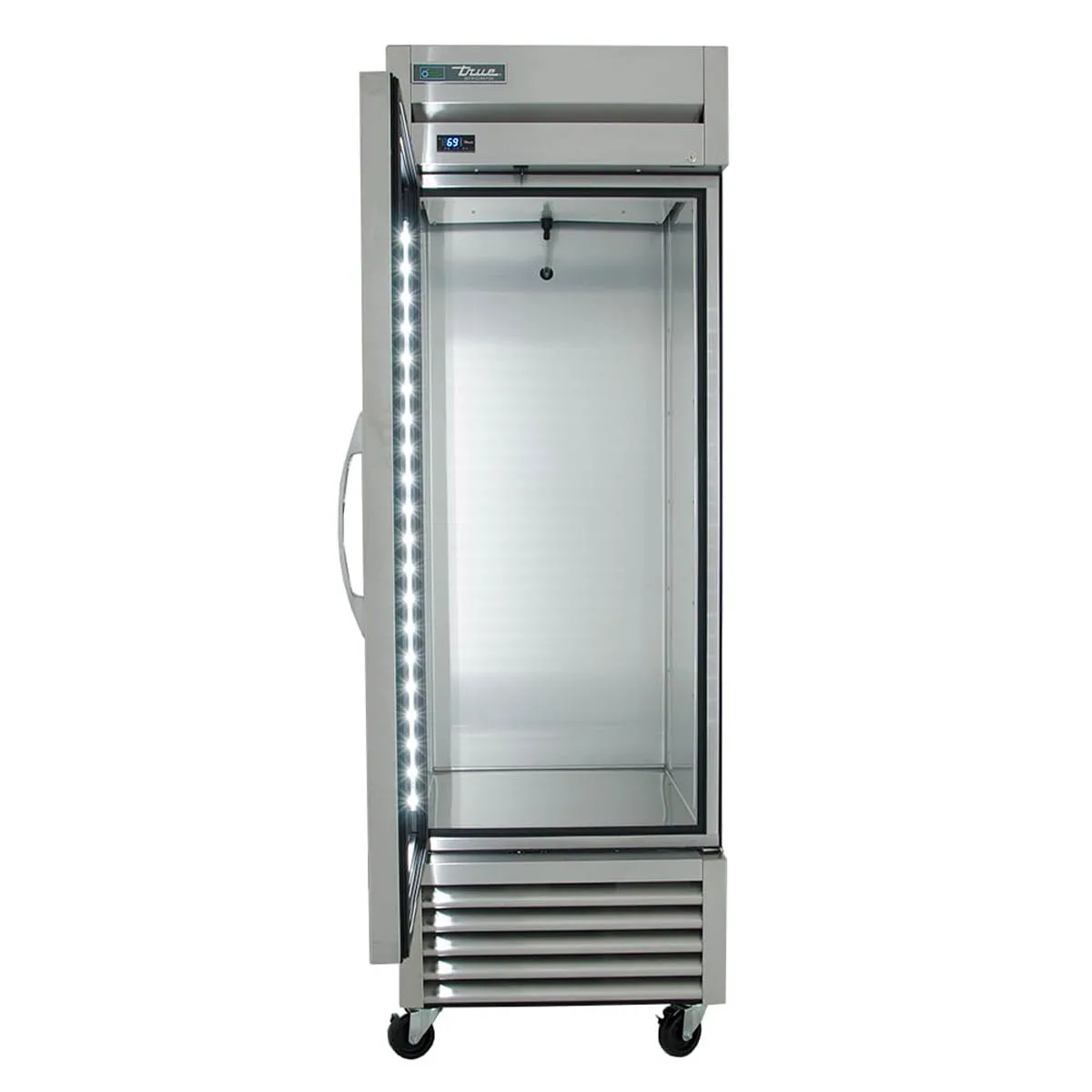 True T-23G-HC~FGD01 27" 1-Section Reach-In Refrigerator w/ Glass Door, Bottom Mount, Stainless Steel Front-Aluminum Sides