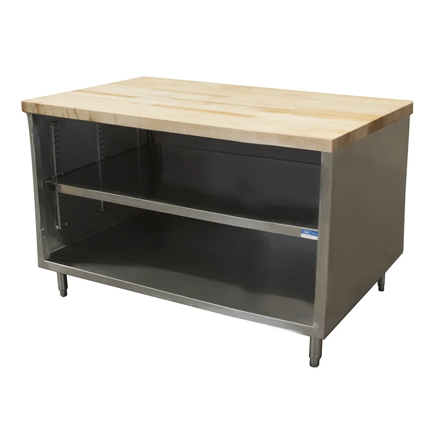 BK Resources CMT-3648 Chef Table, Cabinet Base with Open Front