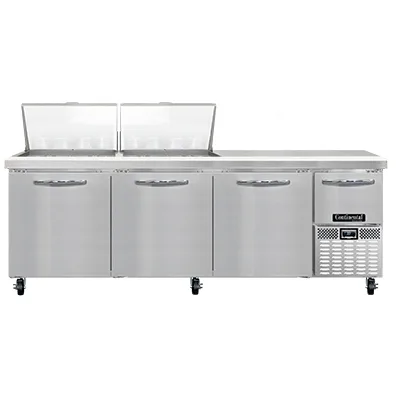 Continental Refrigerator RA93N24M 93" Mega Top Sandwich Prep Table w/ 4 Doors, 24 pans