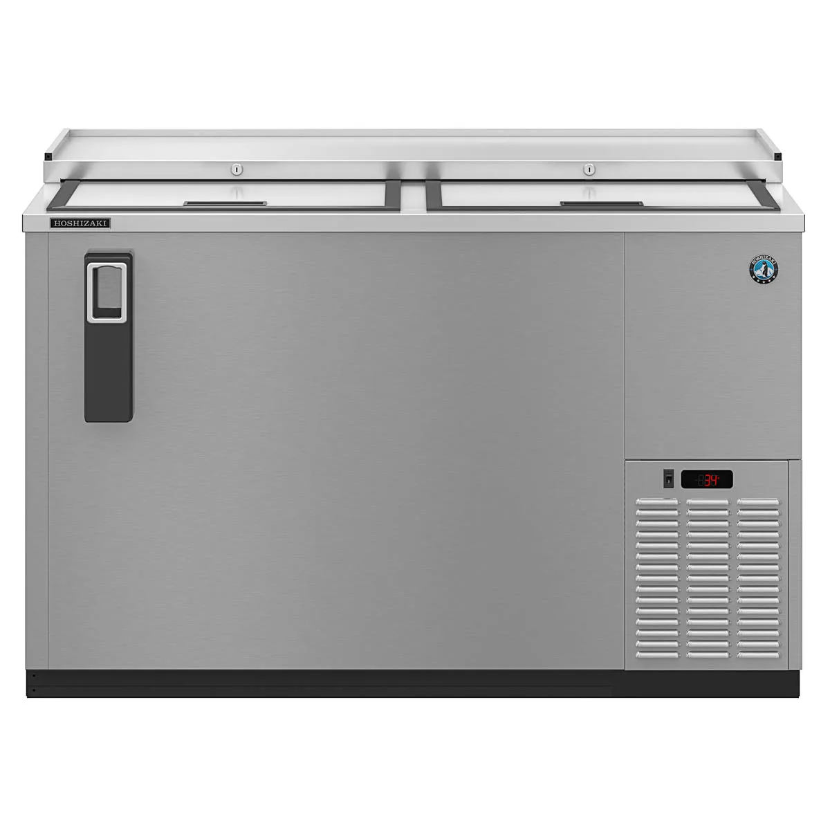 Hoshizaki CC50-S 50" Two Section Stainless Steel Horizontal Bottle Cooler, 14.4 cu. ft.