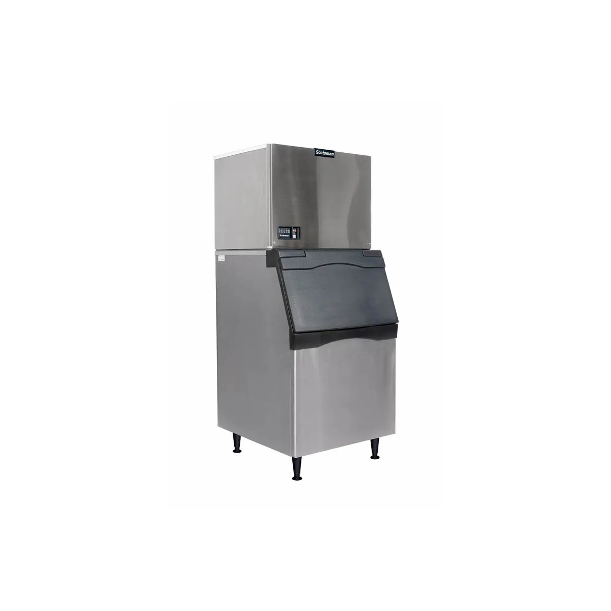 Scotsman MC0530SWX-1/B530S Water Cooled Half Cube 500 lb Ice Machine with Bin, 536 lb Stainless