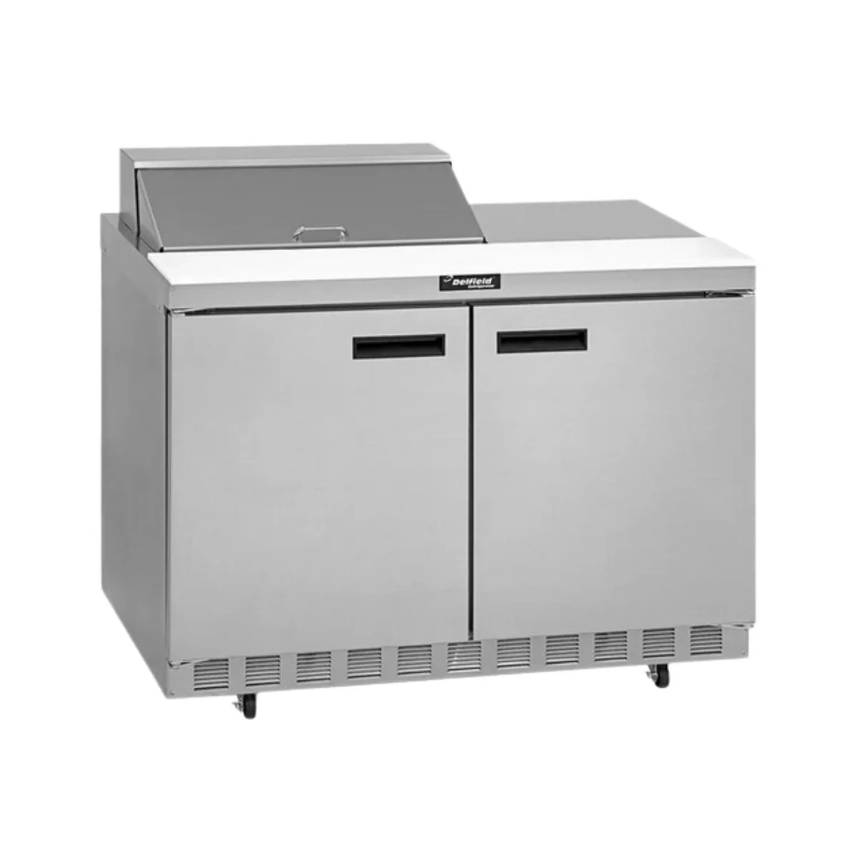 Delfield ST4464NP-8 64" 2-Door Sandwich and Salad Prep Table, 8 Pans, Stainless Steel