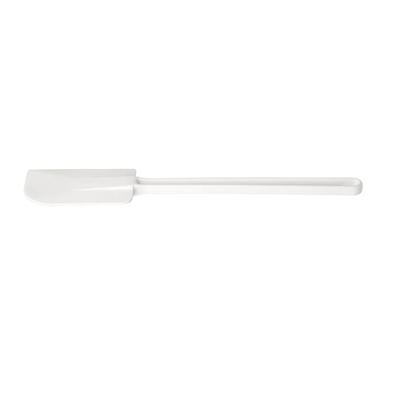 CAC China KUSF-R-14 Commercial Spatula, 14", Flat Blade, Rubber, White Handle And Blade, BPA Free