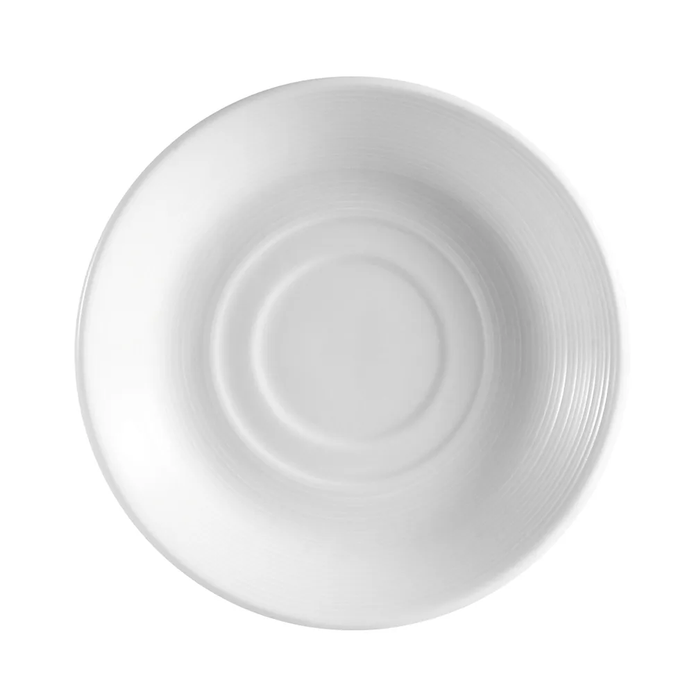 CAC China HMY-2 Harmony Saucer, 5.5" Diameter Round Porcelain, White, Dishwasher Safe - 1 Dozen