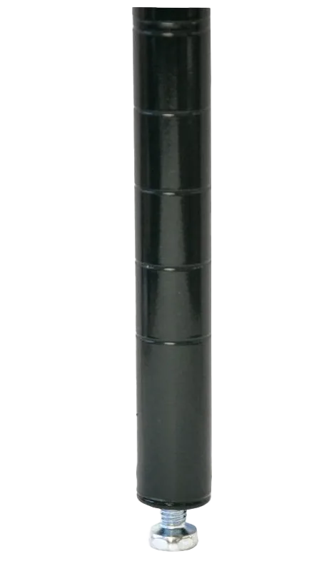 Omcan USA 48091 Post, 72" Wire Shelving Post with Leveler, Black Epoxy Finish, NSF Certified, 70-79" Height