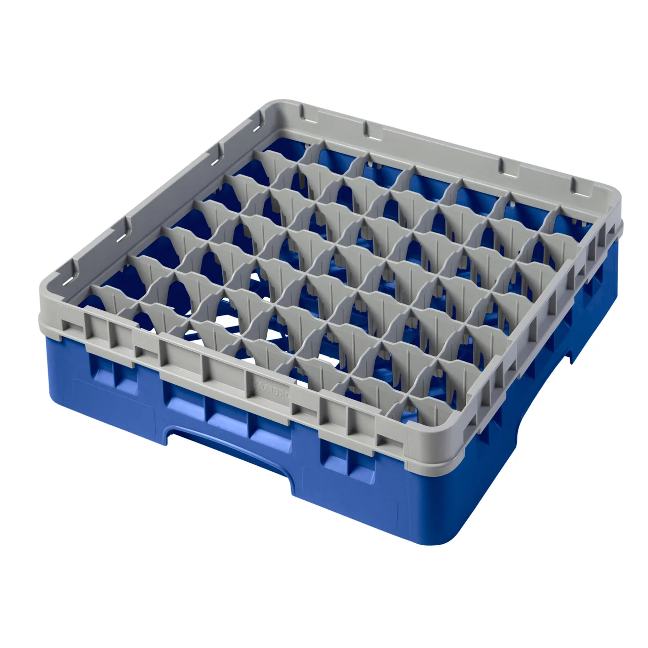 Cambro 49S318168 Camrack Glass Rack, Blue, Full Size, 19-3/4 x 19-3/4, 49 Compartments, 2-7/16 Max Dia, HACCP