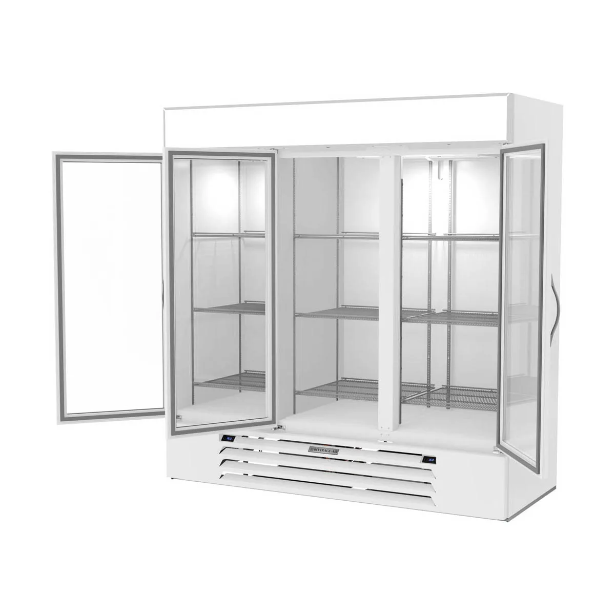 Beverage Air MMRR72HC-1-B-WW-WINE 75" Glass Door Wine Merchandiser, Dual Temperature, 65.47 cu. ft.