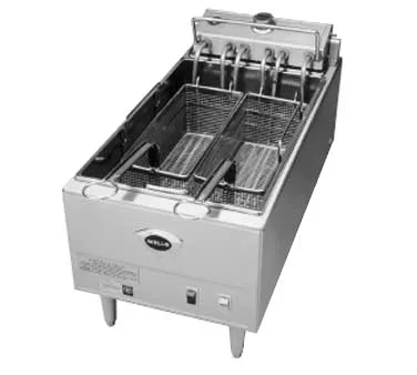 Wells F-1725 Full Pot Countertop Electric Fryer w/ 40-Lb. Capacity, 2 Half-Size Baskets, 208/240V